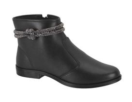 Bota Feminina Moleca Strass Estilo Cano Baixo Macia 5333.104 Bota Feminina Moleca Strass Estilo Cano Baixo Macia 5333.104