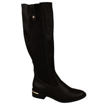 Bota feminina montaria bebecê t1834-210 cano longo salto 3,5 cm