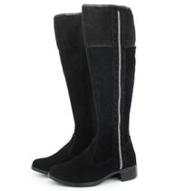 Bota Feminina Montaria Camurça Zíper Lateral Preta Bota Feminina Montaria Camurça Zíper Lateral Preta