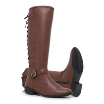 Bota Feminina Montaria Cano Alto com Cadarço Schiareli Calçados - Ref. 11653