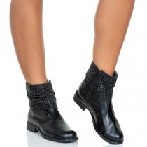 Bota Feminina Montaria Cano Baixo Estilo Shoes