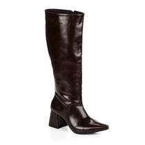Bota Feminina Montaria Cano Longo Café Lisa