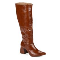 Bota Feminina Montaria Cano Longo Caramelo Lisa