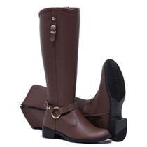 Bota Feminina Montaria Cano Longo Zíper 11080 Country Boiadeira