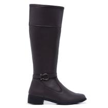 Bota Feminina Montaria Cano Longo Zíper Lateral Macia Conforto