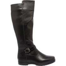 Bota Feminina Montaria Casual Dia a Dia Passeio Com Fivela e Zíper Conforto Mooncity 71127