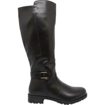 Bota Feminina Montaria Casual Dia a Dia Passeio Com Fivela e Zíper Conforto Mooncity 72136