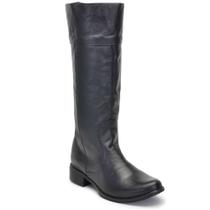 Bota Feminina Montaria Casual Moderna Couro Cano Alto ClaCle 205