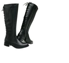 Bota Feminina Montaria Confort Salto Baixo Ajuste Cadarço Moderna Bota Feminina Montaria Confort Salto Baixo Ajuste Cadarço Moderna
