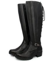 Bota Feminina Montaria De Amarrar Preta Bota Feminina Montaria De Amarrar Preta
