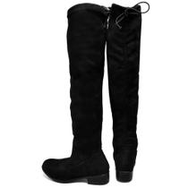 Bota Feminina Montaria Over Cano Longo Suede