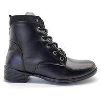 Bota Feminina Montaria Preto Cano Curto em Couro 156