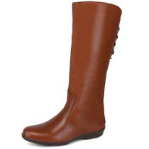 Bota Feminina Montaria Rasteira Couro Legítimo Cla Cle - 207 - Conhaque Bota Feminina Montaria Rasteira Couro Legítimo Cla Cle - 207 - Conhaque