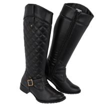 Bota Feminina Montaria Super Leve Country Cano Longo Preto