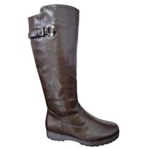 Bota Feminina MOONCITY Cano Alto e zíper lateral 71130