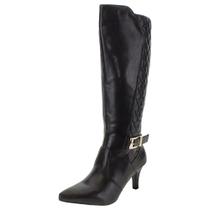 Bota feminina mooncity cano baixo com salto fino 77961