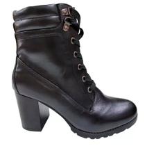 Bota Feminina Mooncity Cano Baixo Salto Alto 73130