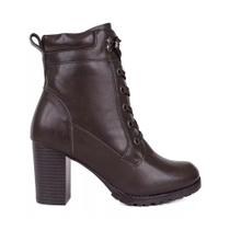 Bota Feminina Mooncity Coturno Marrom - 73119 Bota Feminina Mooncity Coturno Marrom - 73119