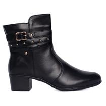 Bota Feminina Mooncity Fivela Preto
