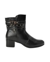 Bota Feminina Mooncity Montaria Cano Baixo Preta - 72301