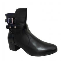 Bota Feminina Mooncity Salto Blocado Cano Curto