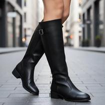 Bota Feminina Napa Pele Strech Beira Rio Zíper Lateral