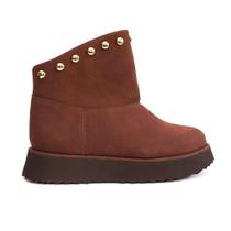 Bota Feminina Nômade Camurça Marrom Salto 3,5 Cor:terraTamanho:35 Bota Feminina Nômade Camurça Marrom Salto 3,5 Cor:terraTamanho:35