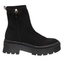 Bota Feminina Off Boot Knit Preto Petite Jolie PJ6792