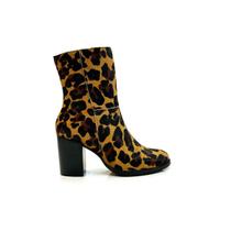Bota Feminina Onça Leopardo Animal Print Cano Medio