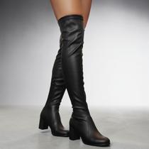 Bota Feminina Over Knee Dakota Salto Grosso Médio Confortável Da824 Bota Feminina Over Knee Dakota Salto Grosso Médio Confortável Da824