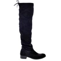 Bota Feminina Over The Knee Cano Alto Acima Joelho Camurça Cor:PretoTamanho:36