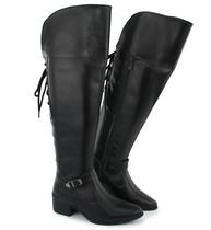 Bota feminina over the knee cano longo estilo montaria