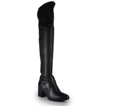 Bota Feminina Over The Knee Couro Legítimo Bottero Salto Grosso 347809