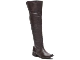 Bota Feminina Over the Knee em Couro Legítimo - Disponível nas Cores Preto e Café