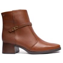 Bota Feminina Pegada Cano Curto Couro Marrom Bota Feminina Pegada Cano Curto Couro Marrom