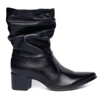 Bota Feminina Pegada Cano Médio Franzido Preto Bota Feminina Pegada Cano Médio Franzido Preto