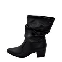 Bota Feminina Pegada Cano Medio REF: 280901 COURO