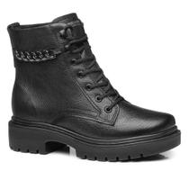 Bota Feminina Pegada CB Coturno Couro Preto - 28240104 Bota Feminina Pegada CB Coturno Couro Preto - 28240104