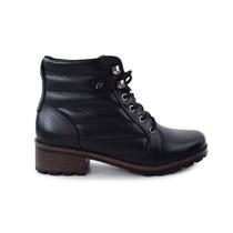 Bota Feminina Pegada Coturno Burnished Preta - 2814 Bota Feminina Pegada Coturno Burnished Preta - 2814