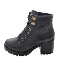 Bota Feminina Pegada Coturno Cano Baixo REF: 282602 COURO BURNISHED-STRETCH Bota Feminina Pegada Coturno Cano Baixo REF: 282602 COURO BURNISHED-STRETCH