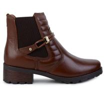 Bota Feminina Pegada Couro Marrom Terracota - 281420 Bota Feminina Pegada Couro Marrom Terracota - 281420