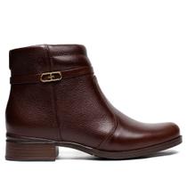 Bota Feminina Pegada Frontier Couro Marrom Pinhão