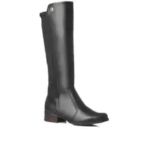 Bota feminina Pegada Montaria Cano Longo Couro Lycra 282063