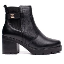 Bota Feminina Pegada Salto Bloco Elástico Preto Bota Feminina Pegada Salto Bloco Elástico Preto
