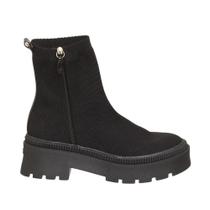 Bota Feminina Petite Jolie CB Knit Preta - PJ6792