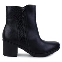 Bota Feminina Piccadilly Cano Curto Preto - 6750