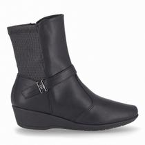 Bota Feminina Piccadilly Cano Curto Salto Anabela Confortável Elegante Bota Feminina Piccadilly Cano Curto Salto Anabela Confortável Elegante