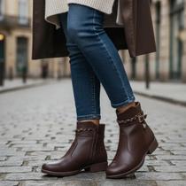 Bota Feminina Piccadilly Cano curto Salto Baixo Original Bota Feminina Piccadilly Cano curto Salto Baixo Original