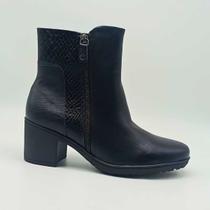 Bota Feminina Piccadilly Cano Curto Salto Quadrado Confortável Casual 675002