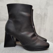 Bota Feminina Polonio Salto Alto Bloco